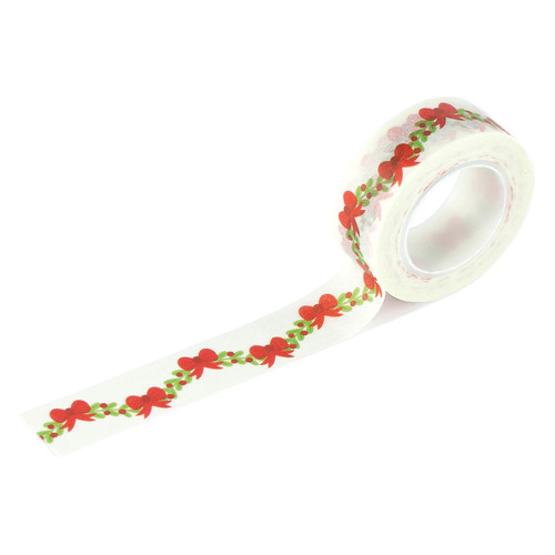 Santa's Christmas Delivery Washi Tape-Holly And Bows Garland - 5A0033R0-1H5D8 - 810192595013