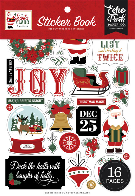 Echo Park Sticker Book-Santa Claus - 5A0033N4-1H5DC - 810179819507