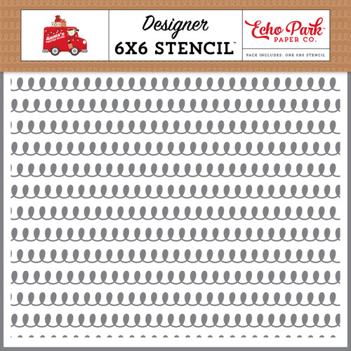 Santa's Christmas Delivery Stencil 6"X6"-Frosting Swirls - 5A0033PV-1H5DH - 810192593361