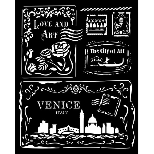 Stamperia Stencil Assortment-Venice City of Art - 5A0031RL-1H3C4 Stamperia Stencil Assortment-Venice City of Art - 5A0031RL-1H3C4