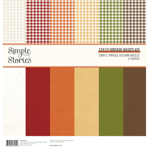 Simple Stories Vintage Basics Kit 12"X12"-Simple Vintage Autumn Breeze - 5A0032BF-1H40G - 810150779707