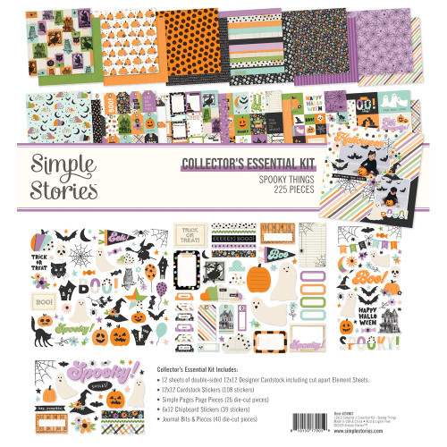 Simple Stories Collector's Essential Kit 12"X12"-Spooky Things - 5A00329T-1H40M - 810150779059