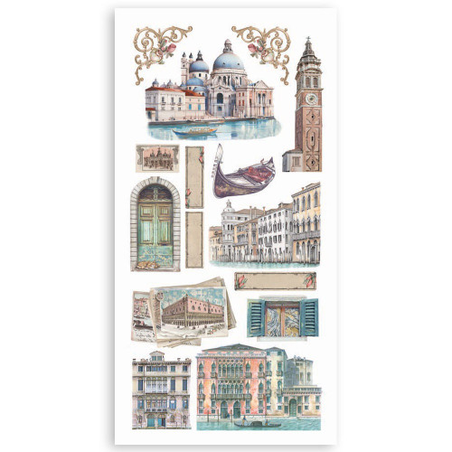 Stamperia Double-Sided Paper Cut-Outs 4/Pkg-Venice City of Art - 5A0031S6-1H3C8 Stamperia Double-Sided Paper Cut-Outs 4/Pkg-Venice City of Art - 5A0031S6-1H3C8