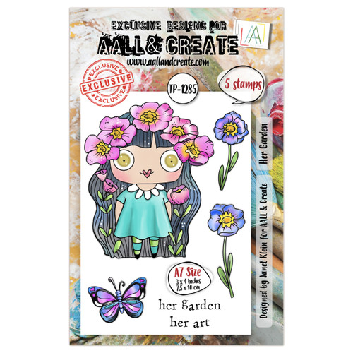 AALL And Create A7 Photopolymer Clear Stamp Set-Her Garden - 5A0032R2-1H4G5 - 5060979169967