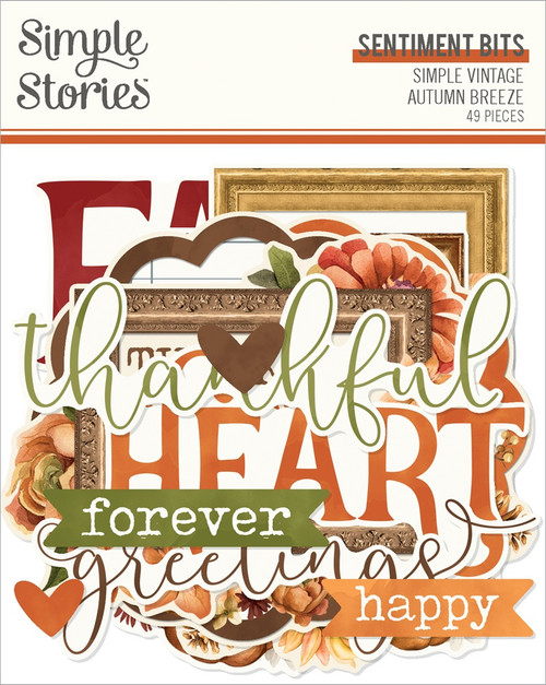 Simple Vintage Autumn Breeze Bits & Pieces Die-Cuts-Sentiment - 5A00328J-1H3XX - 810150779547
