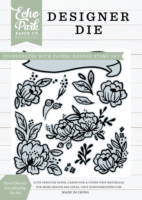 Echo Park Designer Medium Die Set-Floral Banner - 5A0033NH-1H5DY - 810192591459