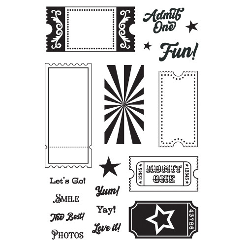 Fun Time Photopolymer Stamps-Tickets - 5A003299-1H3XW