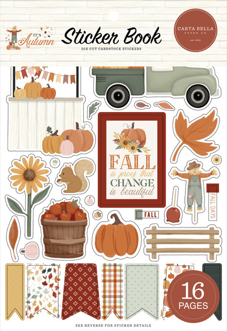 Carta Bella Sticker Book-It's Autumn - 5A0033FG-1H55F - 810179819590