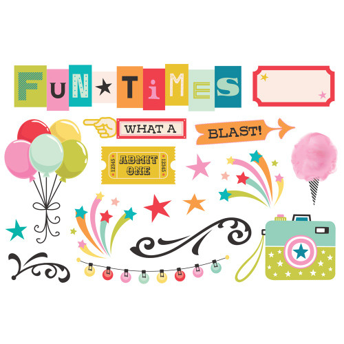 Simple Stories Simple Pages Page Pieces-Fun Times - 5A003289-1H3Y2
