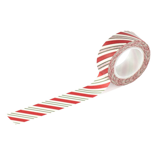 Christmas Express Washi Tape-Candy Cane Diagonal Stripe - 5A00339S-1H50J - 810192595006