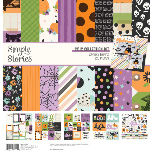 Simple Stories Collection Kit 12"X12"-Spooky Things - 5A00329F-1H3YH - 810150779042