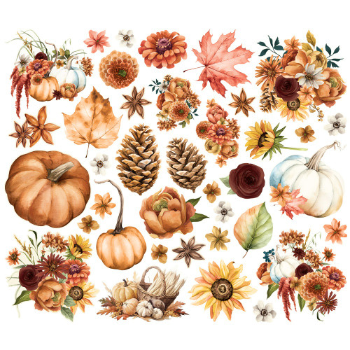 Simple Vintage Autumn Breeze Bits & Pieces Die-Cuts-Floral - 5A003298-1H3YQ