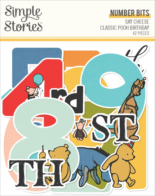 Say Cheese Classic Pooh Bits & Pieces Die-Cuts-Number - 5A00329C-1H3YR - 810150778953