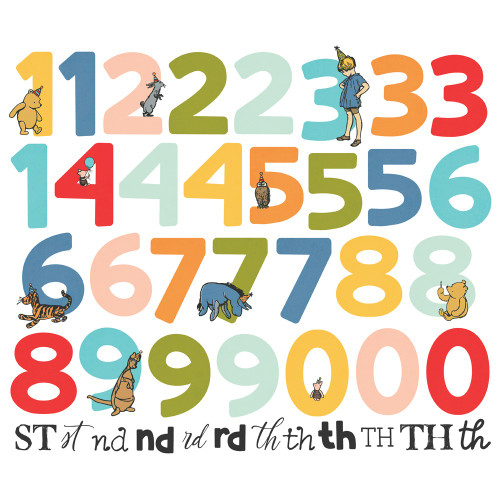 Say Cheese Classic Pooh Bits & Pieces Die-Cuts-Number - 5A00329C-1H3YR