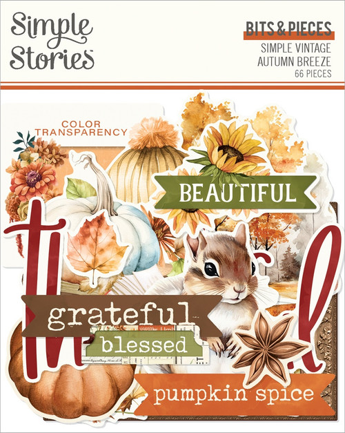 Simple Vintage Autumn Breeze Bits & Pieces Die-Cuts-Elements - 5A0032BT-1H3Z4 - 810150779776