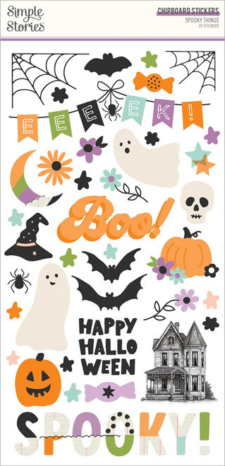 Simple Stories Chipboard Stickers 6"X12"-Spooky Things - 5A0032CG-1H3ZL - 810150779202