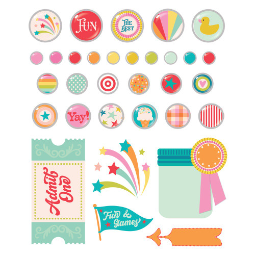 Simple Stories Decorative Brads-Fun Times - 5A00329R-1H3ZS