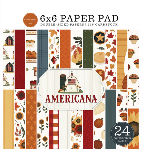 Carta Bella Double-Sided Paper Pad 6"X6"-Americana - 5A0033GJ-1H562 - 810192596171