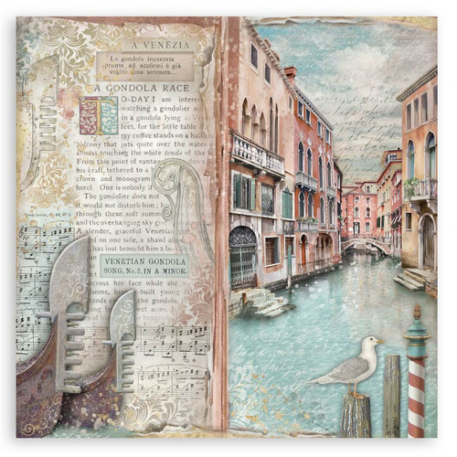 Stamperia Single-Sided Paper Pad 8"X8" 22/Pkg-Venice City of Art - 5A0031RM-1H3D8