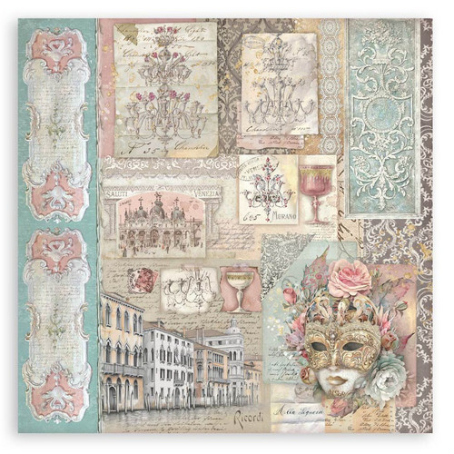 Stamperia Single-Sided Paper Pad 8"X8" 22/Pkg-Venice City of Art - 5A0031RM-1H3D8