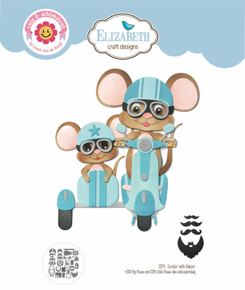 Elizabeth Craft Metal Dies-Scooter With Sidecar - 5A0032GQ-1H469 - 741527317850