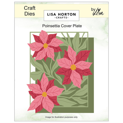 Lisa Horton Crafts Cover Plate Layering Dies-Poinsettia 5A00327W-1H3WX - 780627350855