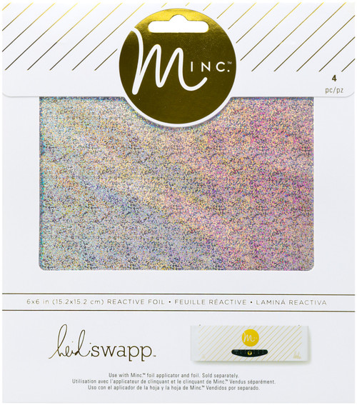 Heidi Swapp Mini Glitter Foil 6"X6"-Silver Glitter - 5A002WNJ-1GXHC - 718813126328