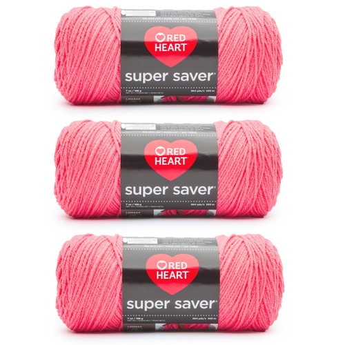 8 Pack - Red Heart Super Saver Yarn 3 Pack-Persimmon - 5A002K8H-1GLMZ - 726465300041