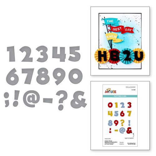 Spellbinders Etched Dies From Say Cheese Classic Mouse-Classic Mouse Numbers & Punctuation - 5A0032LQ-1H4BP Spellbinders Etched Dies From Say Cheese Classic Mouse-Classic Mouse Numbers & Punctuation - 5A0032LQ-1H4BP