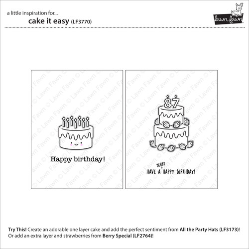 Lawn Fawn Clear Stamps 4"X6"-Cake It Easy - 5A0032JN-1H470 Lawn Fawn Clear Stamps 4"X6"-Cake It Easy - 5A0032JN-1H470