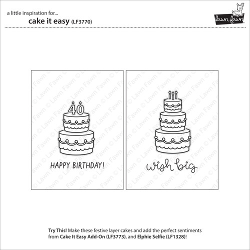 Lawn Fawn Clear Stamps 4"X6"-Cake It Easy - 5A0032JN-1H470 Lawn Fawn Clear Stamps 4"X6"-Cake It Easy - 5A0032JN-1H470