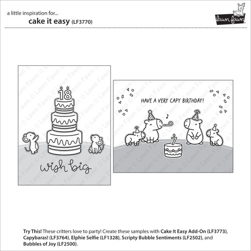 Lawn Fawn Clear Stamps 4"X6"-Cake It Easy - 5A0032JN-1H470 Lawn Fawn Clear Stamps 4"X6"-Cake It Easy - 5A0032JN-1H470