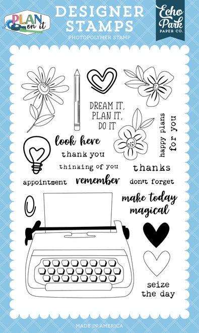 Plan On It Stamp Set-Typewriter Text - 5A0033ZL-1H5RB - 810192593651