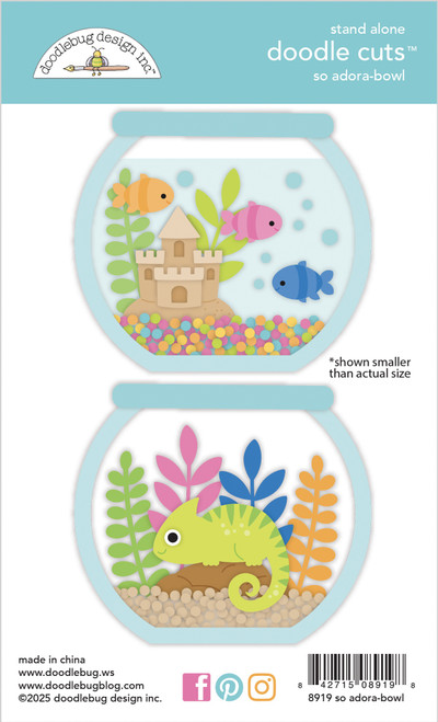 Doodlebug Doodle Cuts Dies-So Adora-Bowl, Summer Fun - 5A00348V-1H5ZY - 842715089198