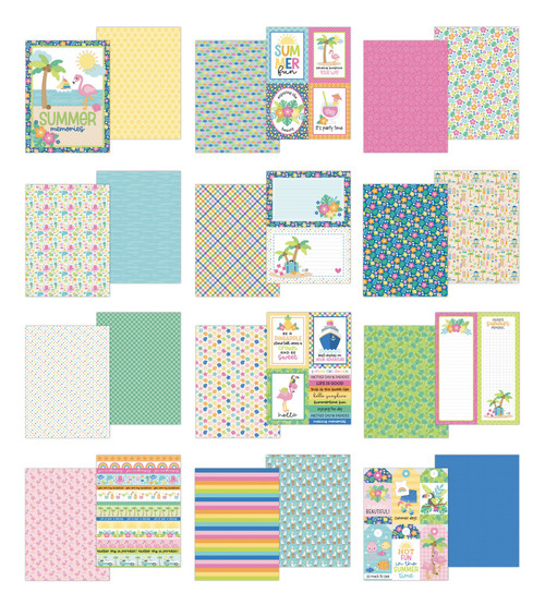 Doodlebug Double-Sided Paper Pad 6"X8"-Summer Fun 5A0034B8-1H60B