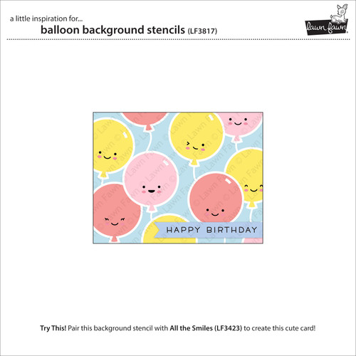 Lawn Clippings Stencils-Balloon Background - 5A0032JD-1H475 Lawn Clippings Stencils-Balloon Background - 5A0032JD-1H475