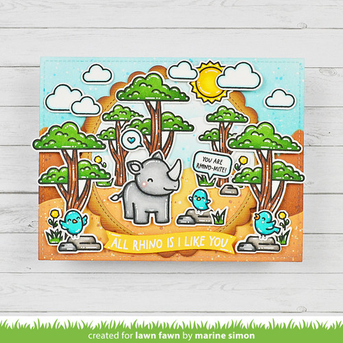 Lawn Fawn Clear Stamps 3"X2"-Rhino-Mite! - 5A0032J4-1H47N Lawn Fawn Clear Stamps 3"X2"-Rhino-Mite! - 5A0032J4-1H47N