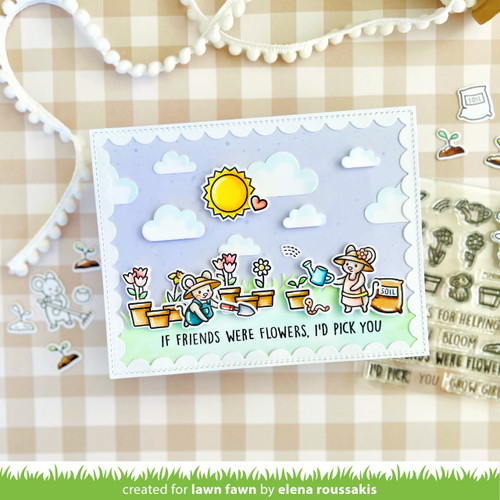 Lawn Fawn Clear Stamps 3"X4"-Garden Mouse - 5A0032HP-1H47J