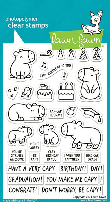Lawn Fawn Clear Stamps 4"X6"-Capybaras! - 5A0032JL-1H480 - 783385671927