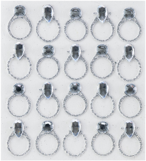 3 Pack - Jolee's Boutique Stickers-Wedding Rings - 5A002Q8G-1GRMH