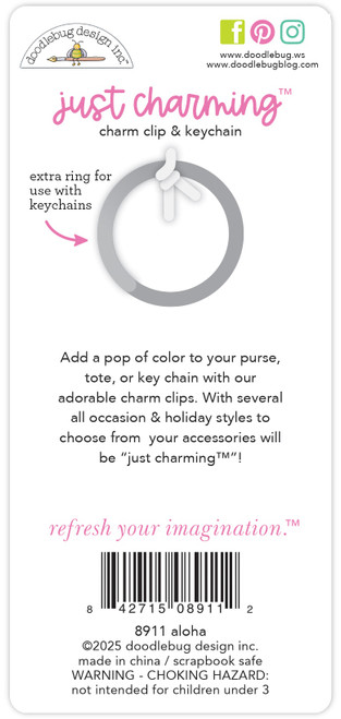 Doodlebug Just Charming Clip-Aloha, Summer Fun - 5A00349J-1H60L