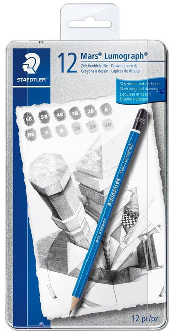 Mars Lumograph Graphite Pencils 12/Pkg-12 Pieces - 100G12 - 4007817104729
