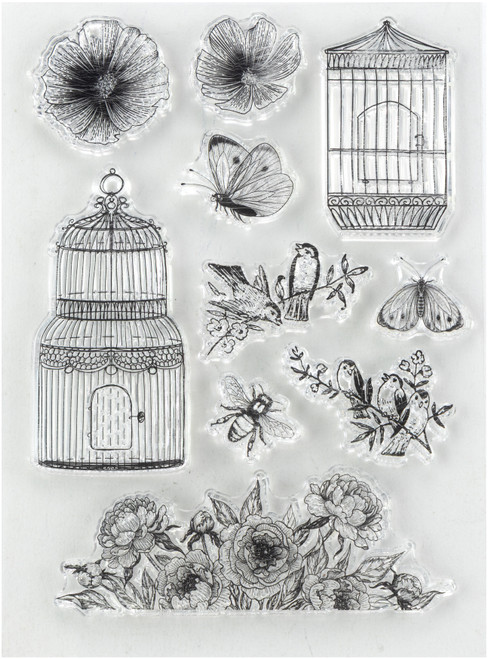 BoBunny Clear Stamps-Birdie - 5A002QKG-1GRTP