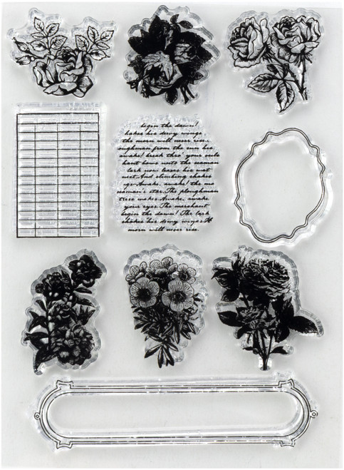 BoBunny Clear Stamps-Summer Rose - 5A002QGQ-1GS7Z