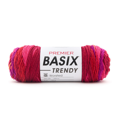 3 Pack - Premier Basix Trendy Yarn-Salsa - 5A0034GQ-1H64P - 840166856802