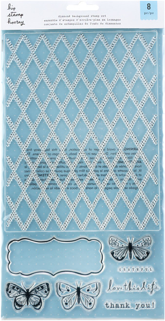 American Crafts Clear Stamp Set -Diamonds - 5A002WNB-1GXGD - 718813485326