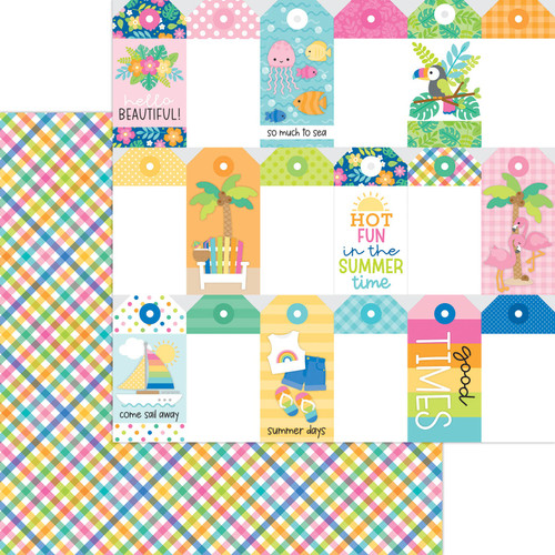 25 Pack - Summer Fun Double-Sided Cardstock 12"X12"-Beach Picnic - 5A003498-1H60C - 842715089334