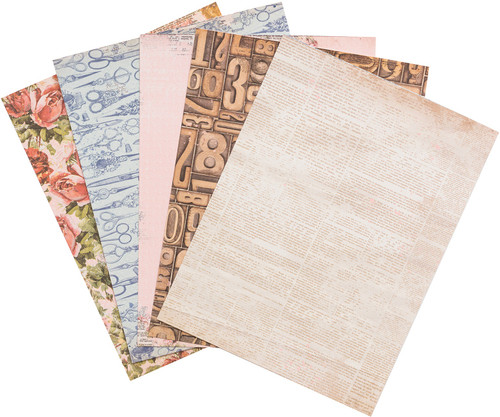 Bobunny Single-Sided Paper Pad 6"X8" 36/Pkg-Family Heirlooms, 12 Designs/3 Each - 7311020