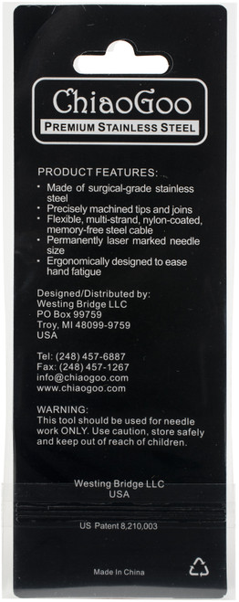 ChiaoGoo Red Circular Knitting Needles 9"-Size 8/5mm - 6009-8 ChiaoGoo Red Circular Knitting Needles 9"-Size 8/5mm - 6009-8