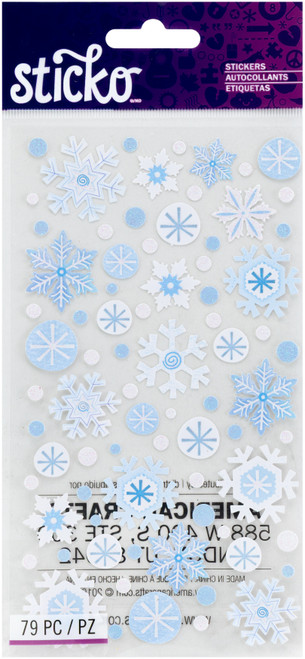 Sticko Stickers-Winter Snowflakes W/UV Accents - E5200377 - 015586872620